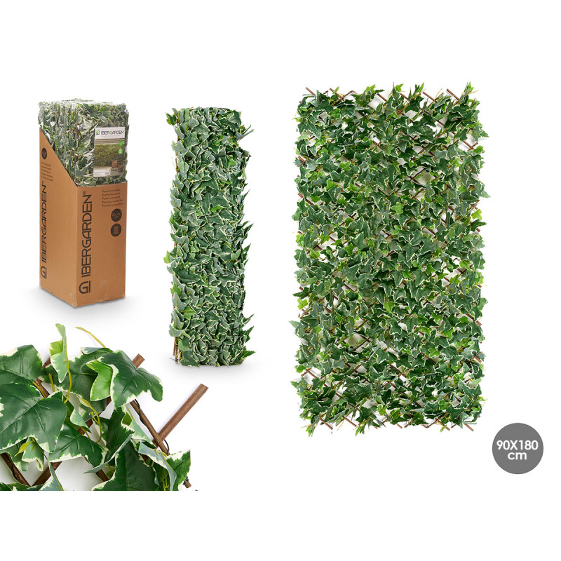 EXTENDABLE PANEL 9+E65:E880X180CM GREEN WHITE LEAF