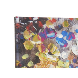 PAINTED CANVAS WOMAN CROWN FLOWERS 80X80CM ASSORT2