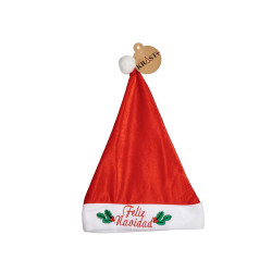 CAPPELLO BABBO NATALE VISCHIO BUON NATALE GRANDE