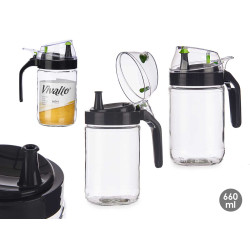 AERADOR OLEO VIDRO 660ML PRETO