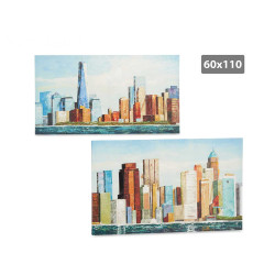 TELA DIPINTA CITTÀ COLORE 60X110CM ASSORT.2