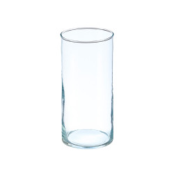 26CM DIAM 12 CM CYLINDER GLASS VASE