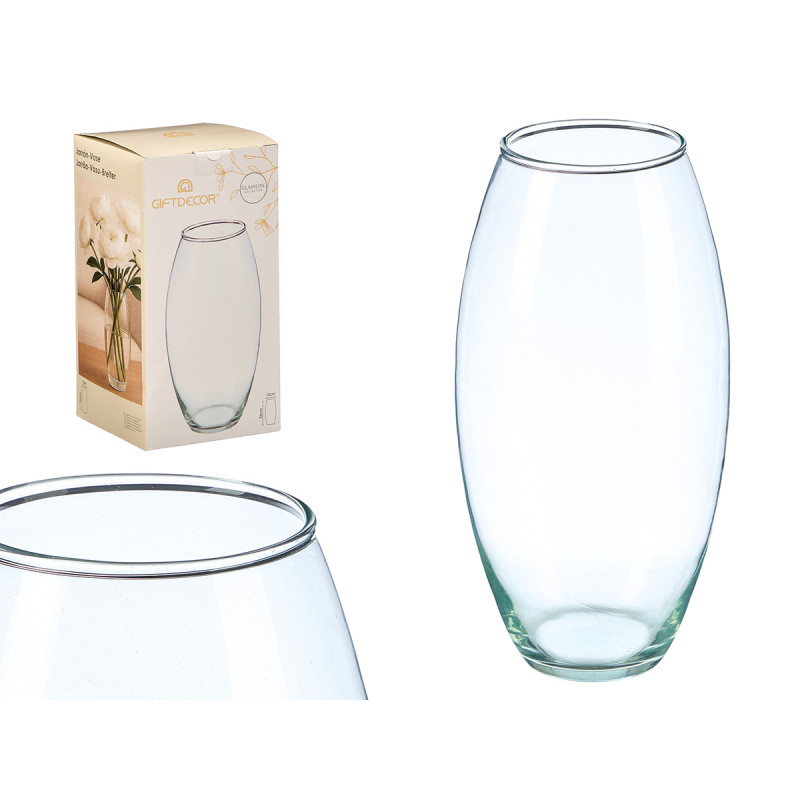 CONVEX CRYSTAL VASE 26CM