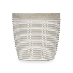 POT CIMENT RAYÉ ROND 13,5X13
