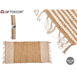 NATURAL WHITE CARPET 70 X 140 CM