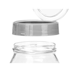 POT AVEC COUVERCLE 1L GRIS