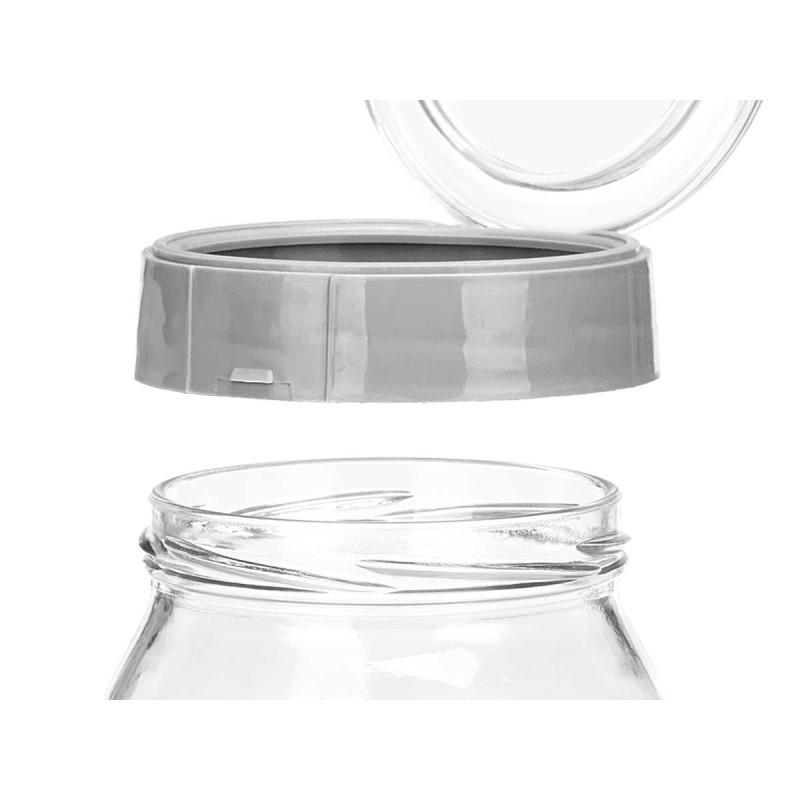 FRASCO COM TAMPA 1L CINZENTO