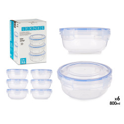 SET 6 FIAMBRERAS PLASTICO REDONDAS 800ML