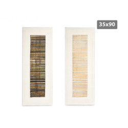 TELA RILIEVO RIGHE ORO NERO 35X90CM ASSORT 2