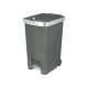 PAPELERA PEDAL RUEDAS GRIS 35L