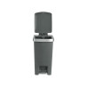 PAPELERA PEDAL RUEDAS GRIS 35L