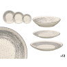 VAISSELLE 12PCS PATINÉE GRIS