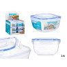 PORTAPRANZO QUADRATO CON COPERCHIO BLU  2400ML