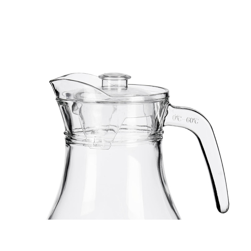 CARAFE VERRE COUVERCLE TRANSPARENT 1,8LT