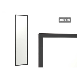 SPECCHIO CORNICE NERA 30X120CM