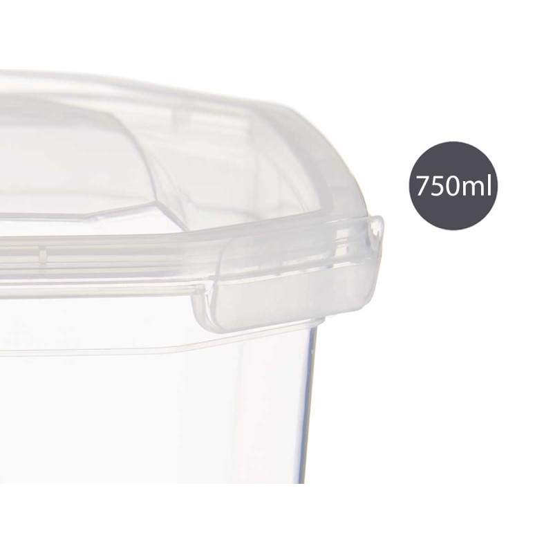 750ML RECTANGULAR PLASTIC LUNCH BOX