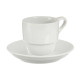 CONJ 6 CHÁVENAS CAFÉ PORCELAN BRANC COM PRAT 200ML