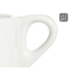 CONJ 6 CHÁVENAS CAFÉ PORCELAN BRANC COM PRAT 200ML