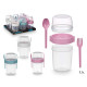RECIPIENTE PLASTICO TALHERES 1100ML SORT 3 CORES