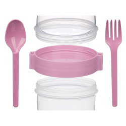 RECIPIENTE PLASTICO CUBIERTOS 1100ML SURT 3 COL