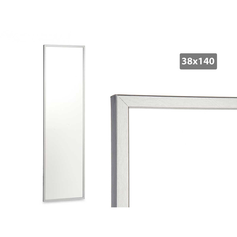 SPECCHIO CORNICE ARGENTO 40X142CM