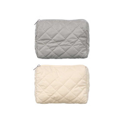 OVAL TOILETRY BAG ASRT 2 COL CREAM GRAY