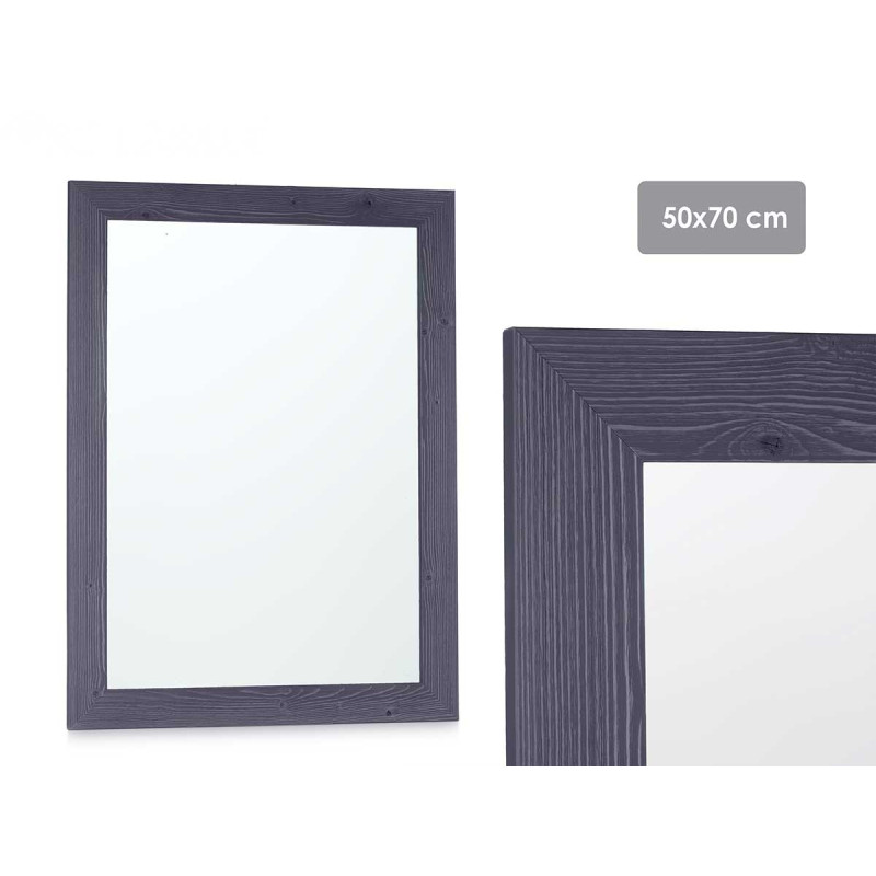 MIROIR CADRE BLEU 60X80CM