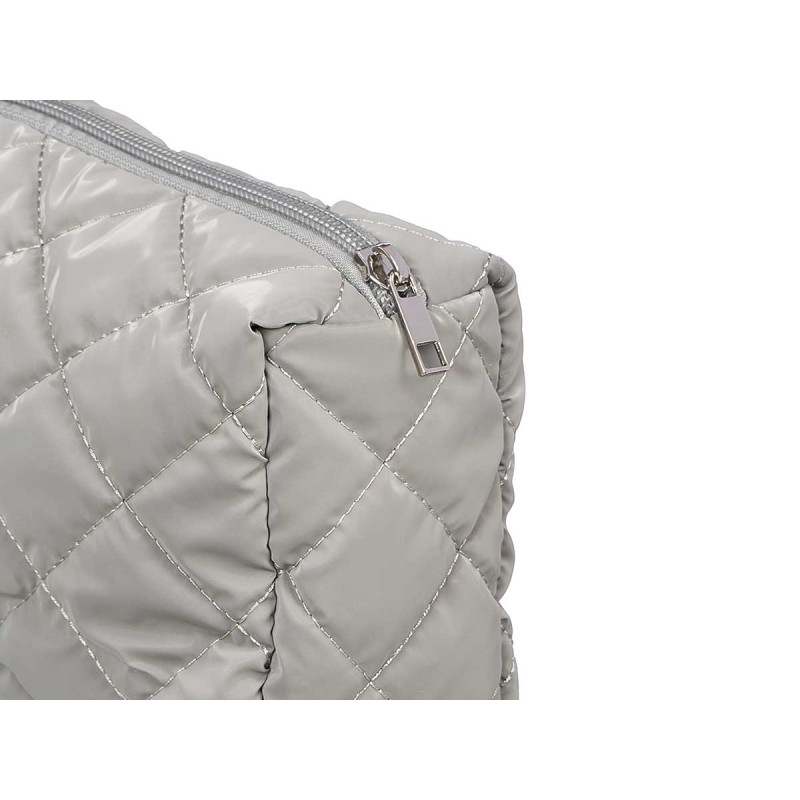 NECESSAIRE RETANGULAR SORT 2 COR CREAM CINZA