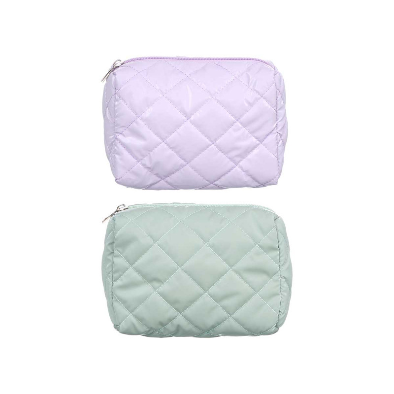 NECESSAIRE RETANGULAR SORT 2 COR LILAS VERDE