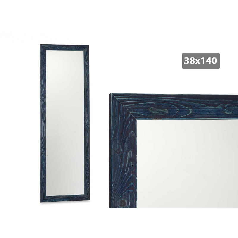 MIROIR CADRE BLEU 50X150CM