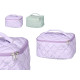 TOILETRY BAG HANDLE ASRT 2 COL PURPLE GREEN