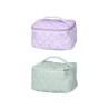 TOILETRY BAG HANDLE ASRT 2 COL PURPLE GREEN