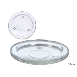 BASE PORTE-BOUGIE VERRE ROND DIA 11CM