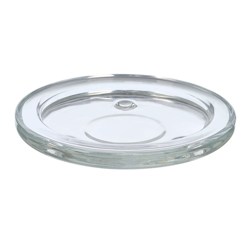 ROUND GLASS CANDLE PLATE DIAM 11 CM