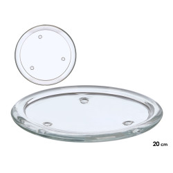 BOUGEOIR GRAND ROND EN VERRE