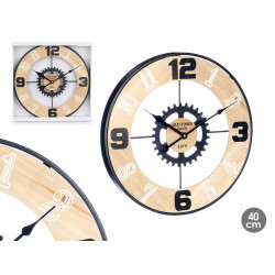 RELOJ PARED ENGRANAJE METAL 40 CM 