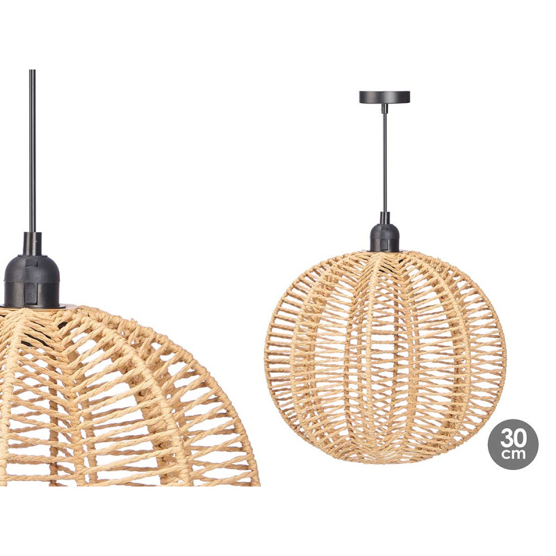 LAMPE DE PLAFOND 30CM ÉTOILE CORDE