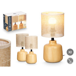 SET 2 TABLE LAMPS ROUNDED