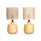 SET 2 LAMPES DE TABLE RONDES