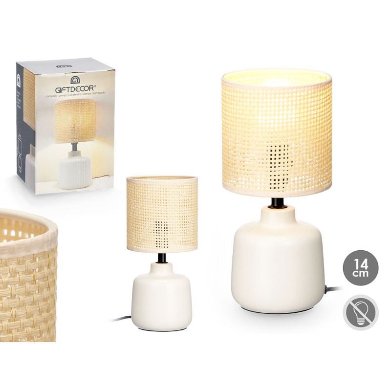 LAMPE DE TABLE BLANCHE RONDE