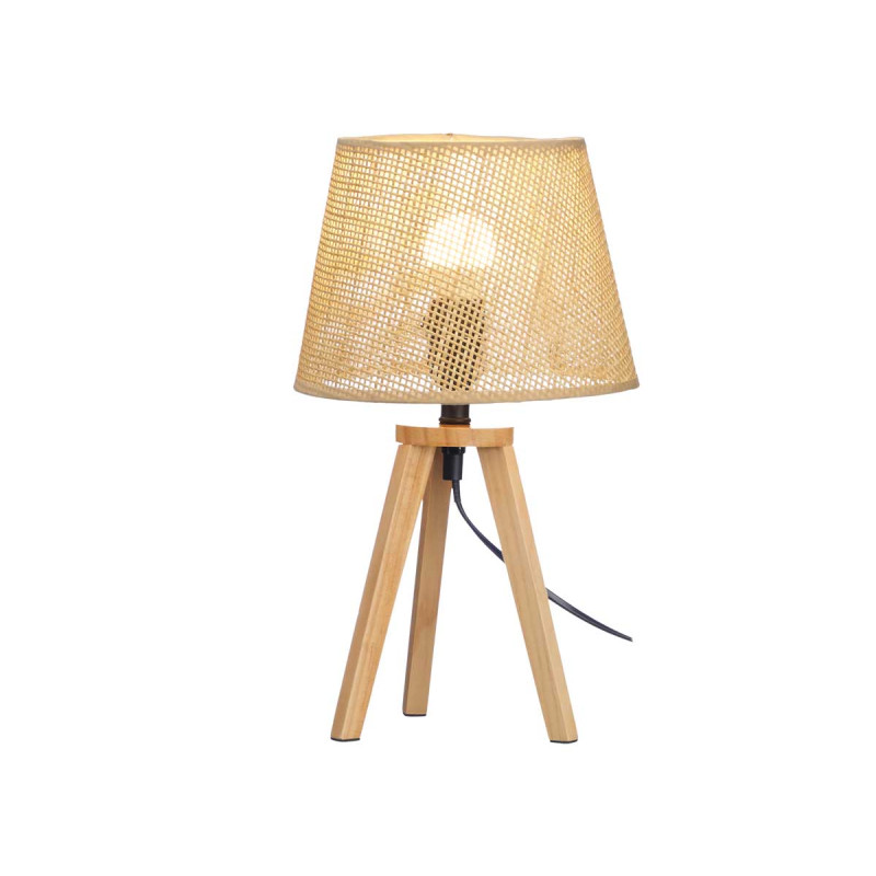 TABLE LAMP NATURAL CONICAL SHADE 39 CM