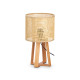 LAMPE DE TABLE ABAT-JOUR NATUREL CYLINDRE 36 CM 