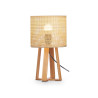 LAMPE DE TABLE ABAT-JOUR NATUREL CYLINDRE 36 CM 
