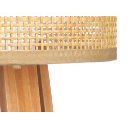 LAMPARA SOBREMESA PANTALLA NATURAL CILINDRO 36 CM 