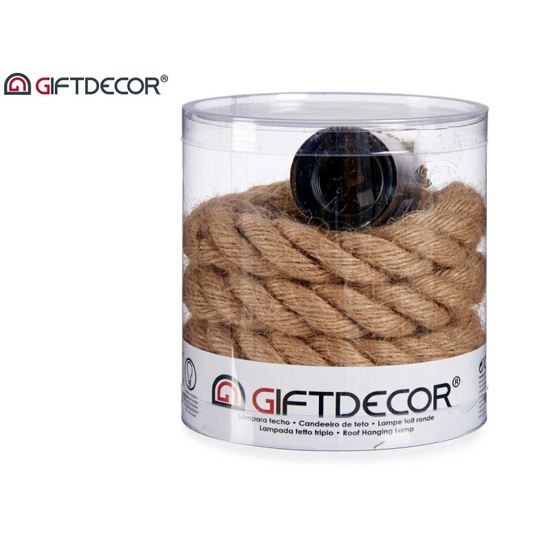 LAMPE SUSPENDU CORDE COULEUR NATUREL