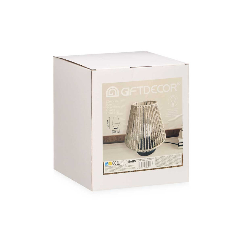 TABLE LAMP PYRAMIDAL ROPE