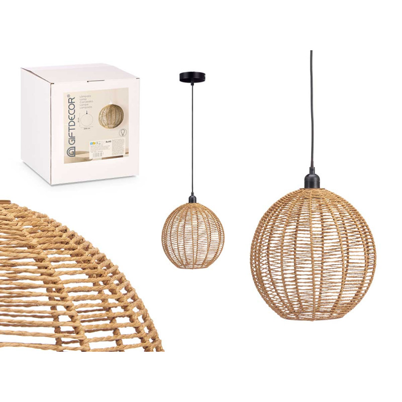 CEILING LAMP SPHERE ROPE