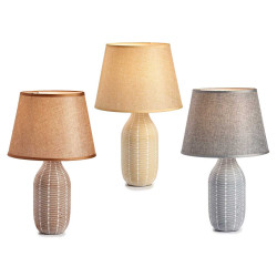 SET 3 BIG CERAMIC STRIPED PRINT LAMPS