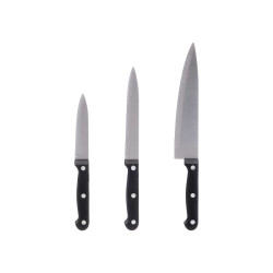 SET 3 CUCHILLO MANGO NEGRO