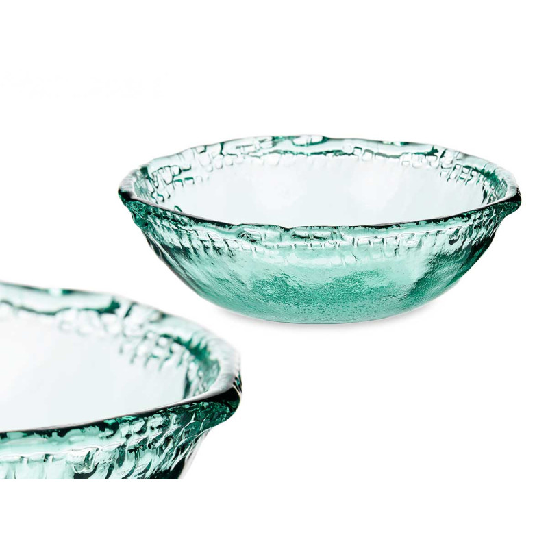 GLASS VASE AZTECA 21CM